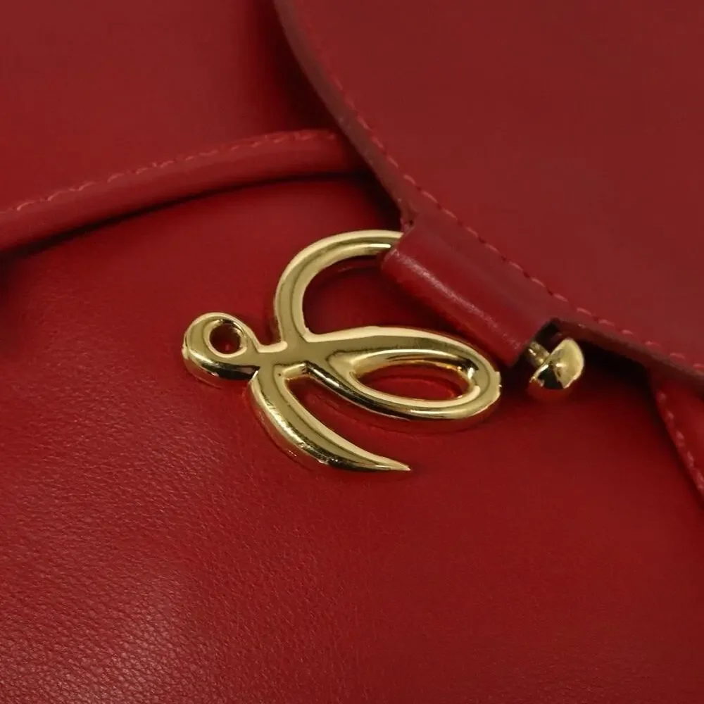 Loewe Leather Backpack Red